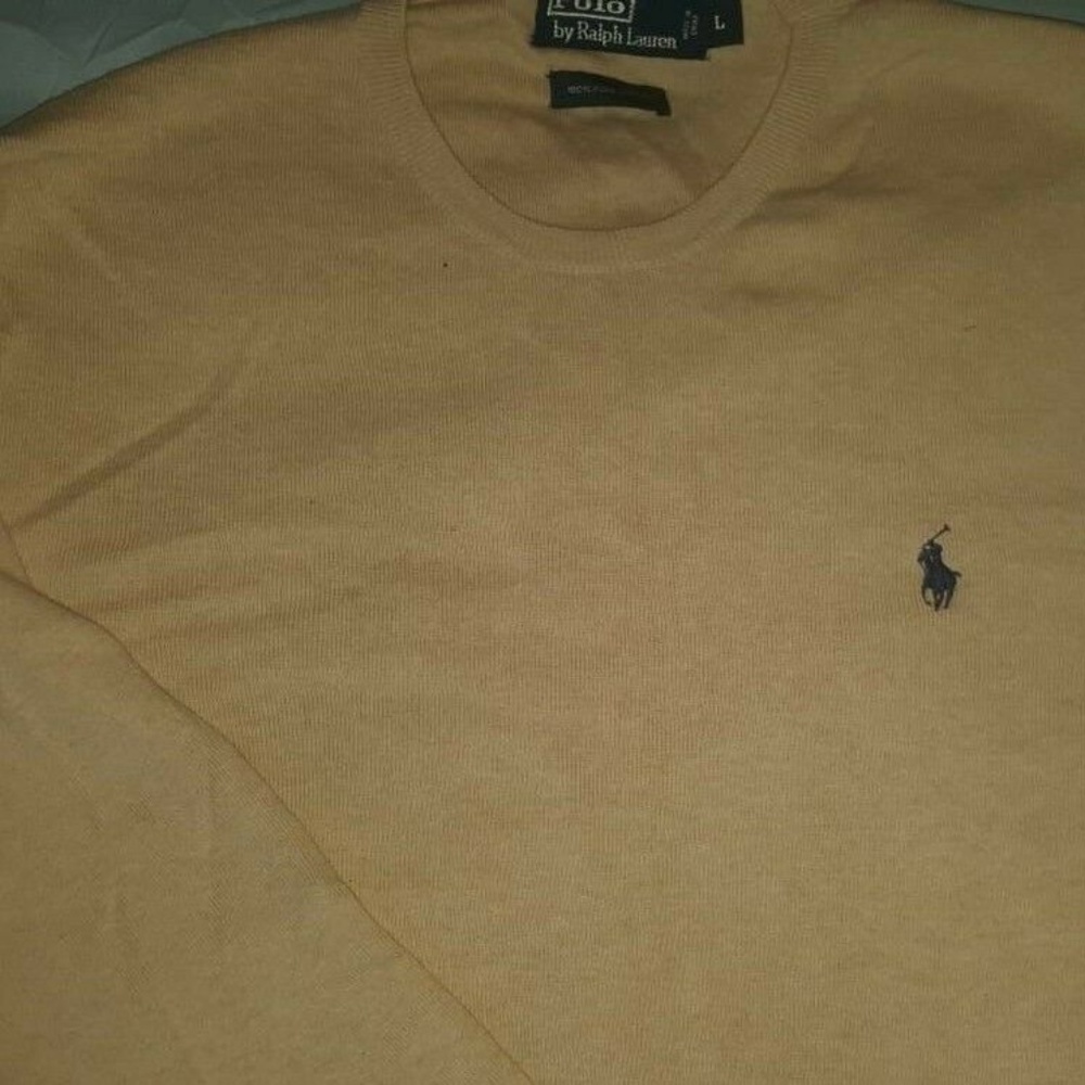 POLO BY RALPH LAUREN MENS LARG PIMA COTTON SWEATER